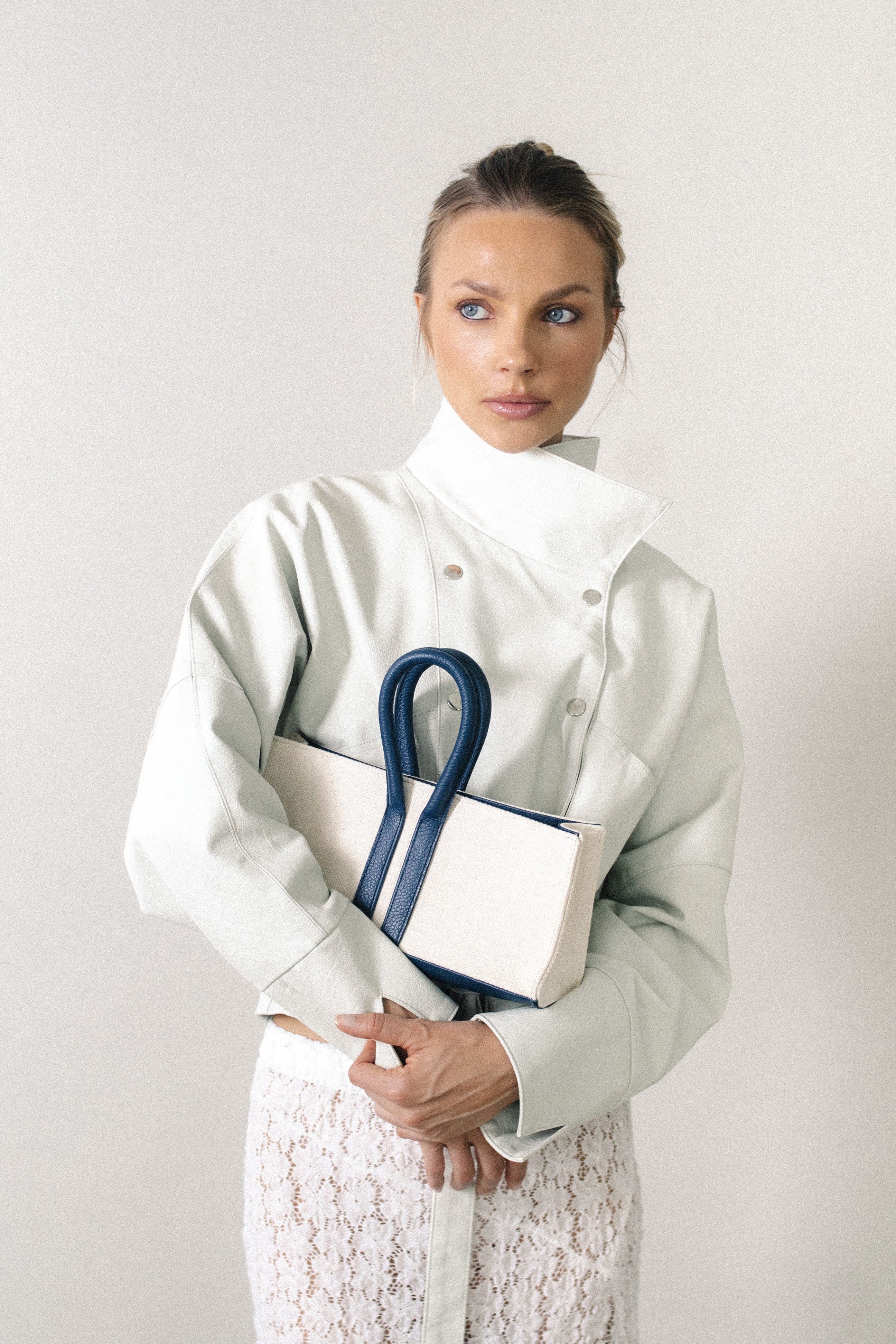 Sally Small Canvas Tote, Blue