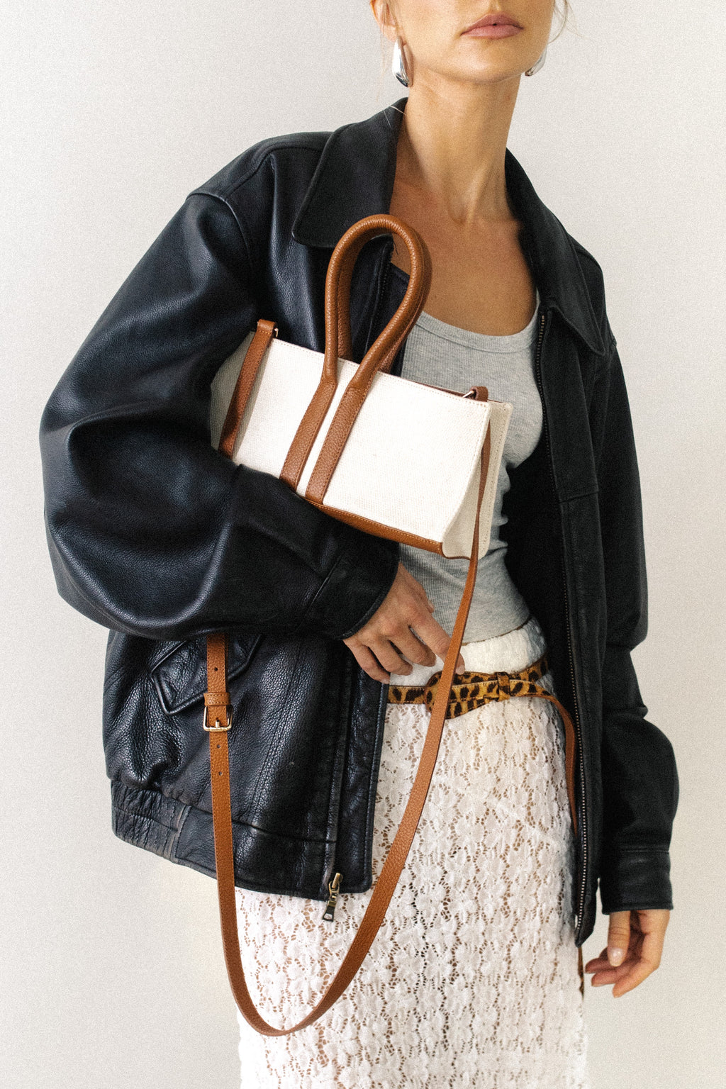 Sally Small Canvas Tote, Caramel