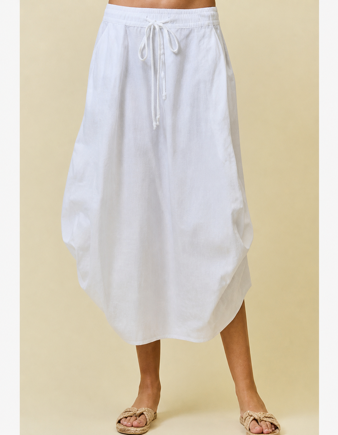 Side Tuck, midi Skirt