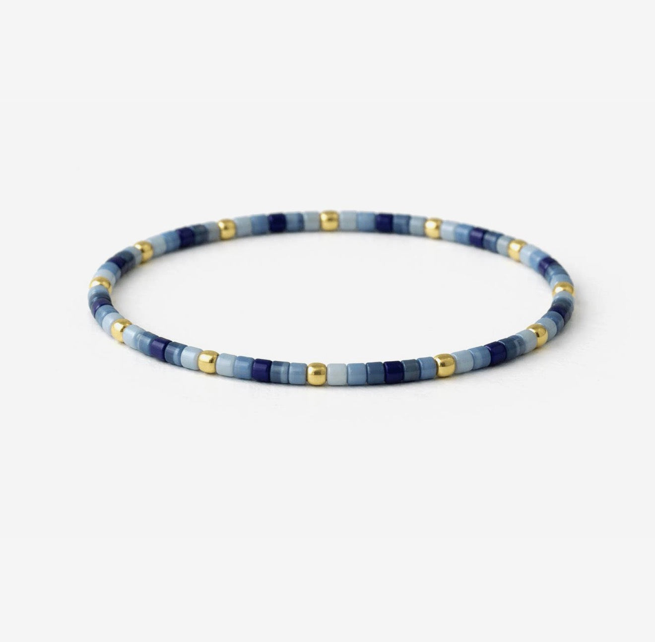 Endless Summer 14k Gold Filled & Blues Beaded Bracelet