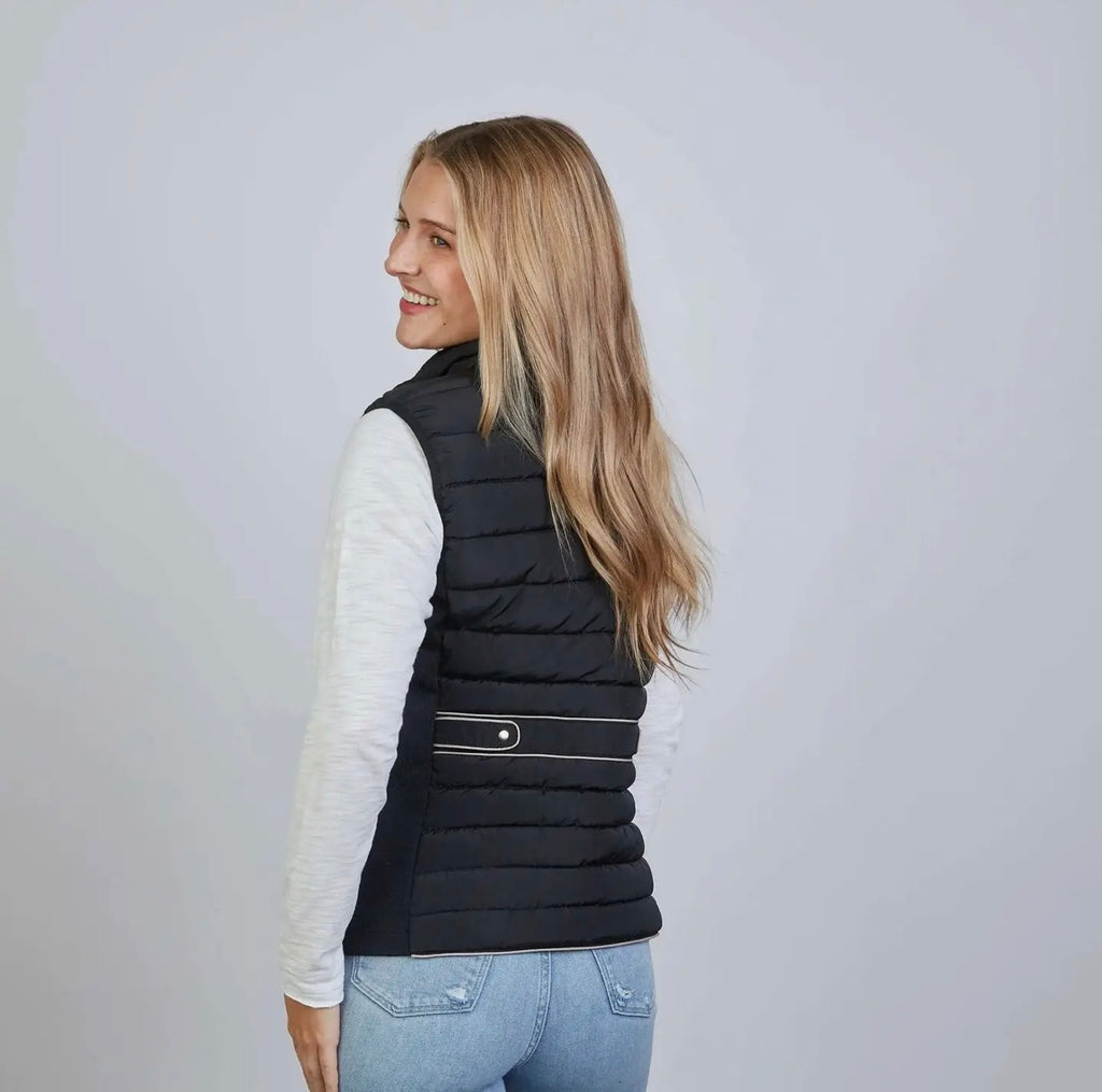 The Icon Perfect Fit Puffer Vest in Black