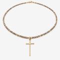 Gold Prayer Cross Necklace