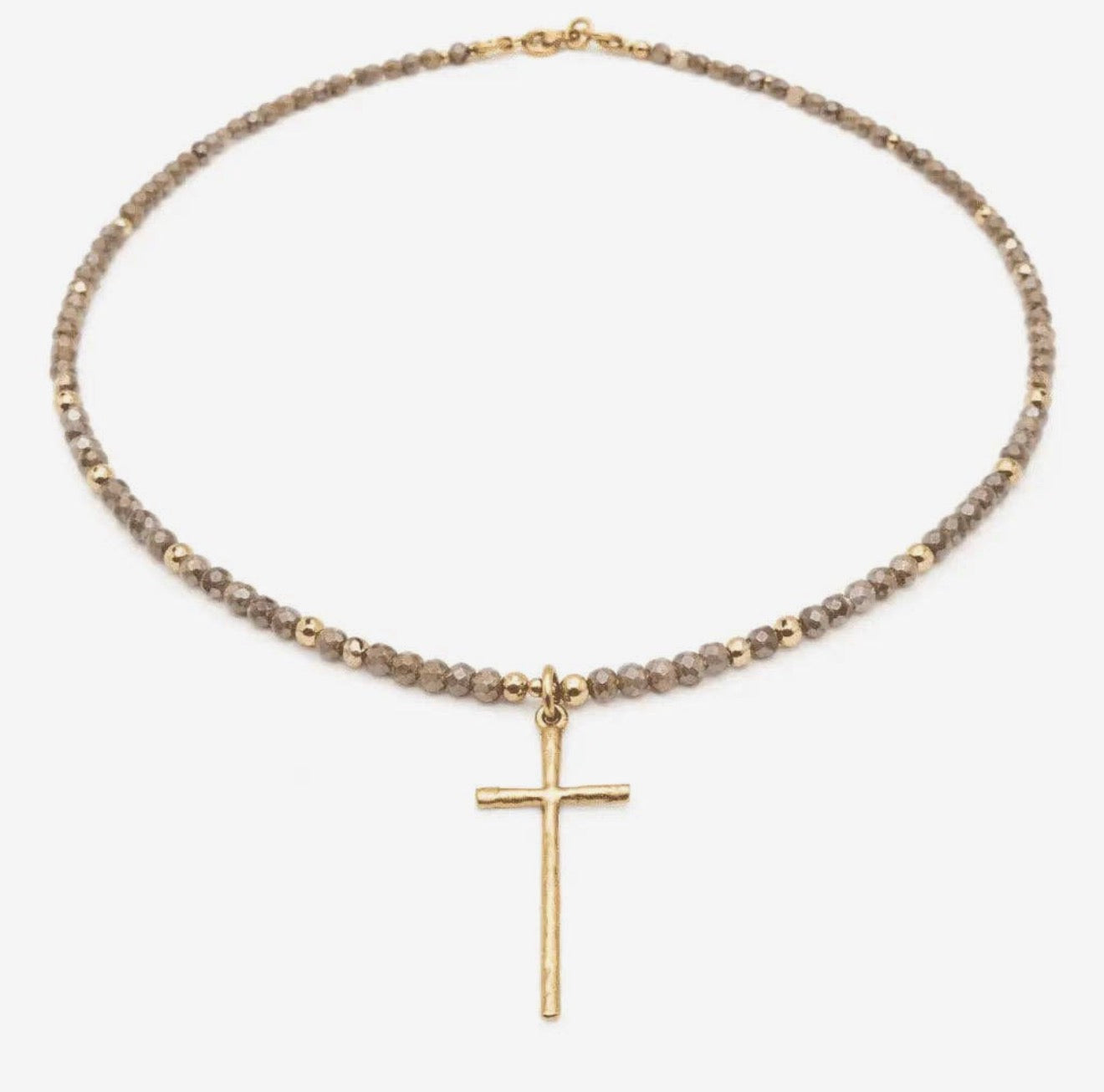 Gold Prayer Cross Necklace