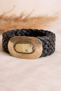 Mercurio Narrow Black Leather Belt