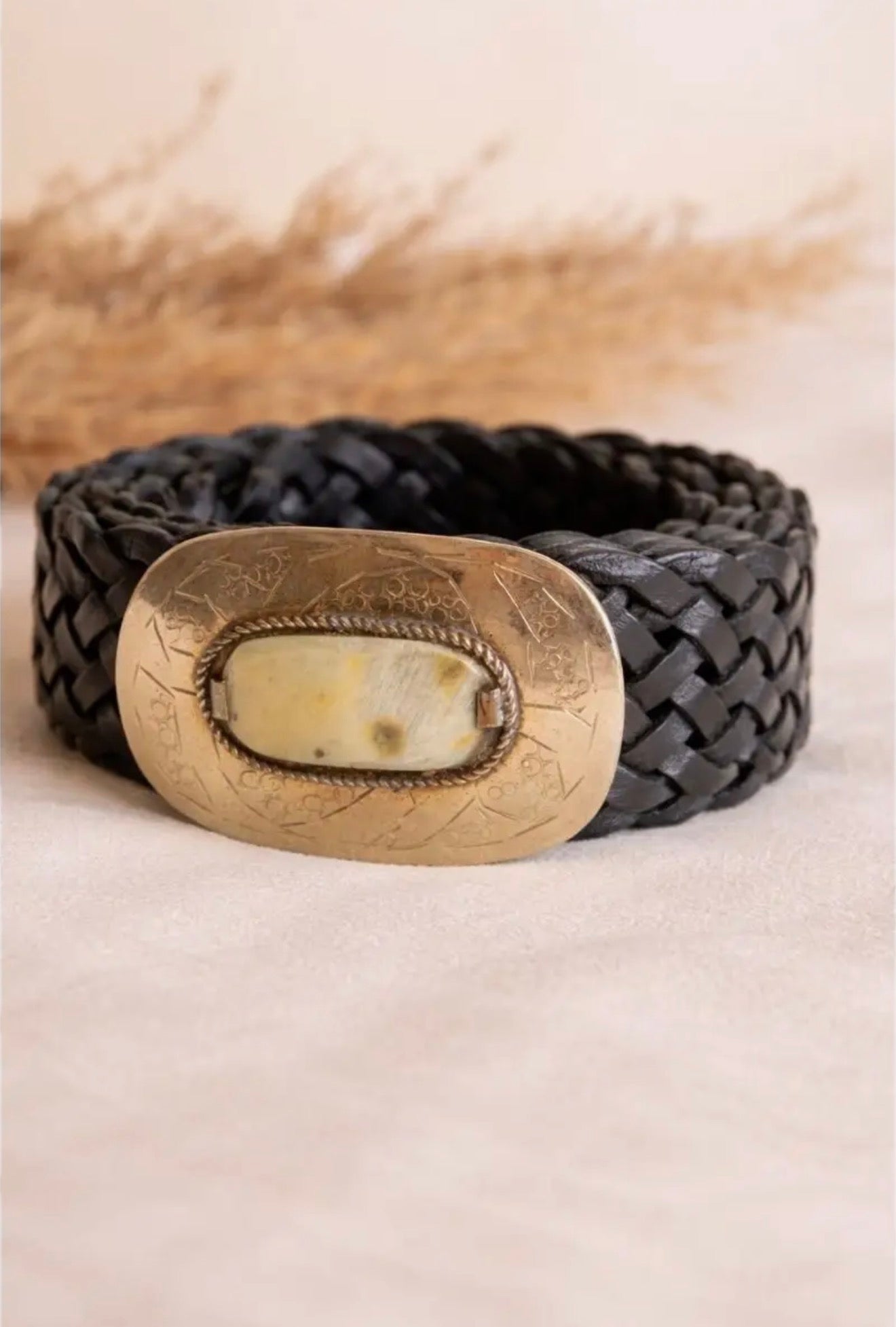 Mercurio Narrow Black Leather Belt