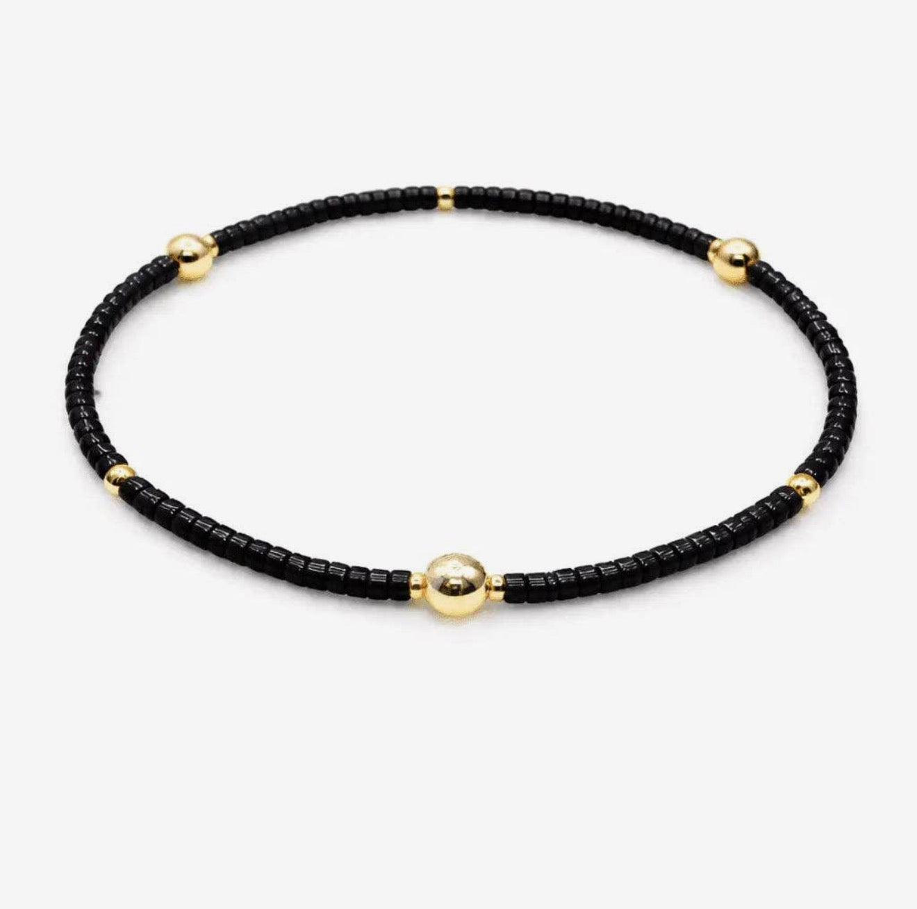 Game Day Black & Gold Filled Bracelet