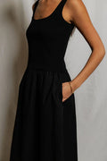 Fabiola Tank Dress in Black