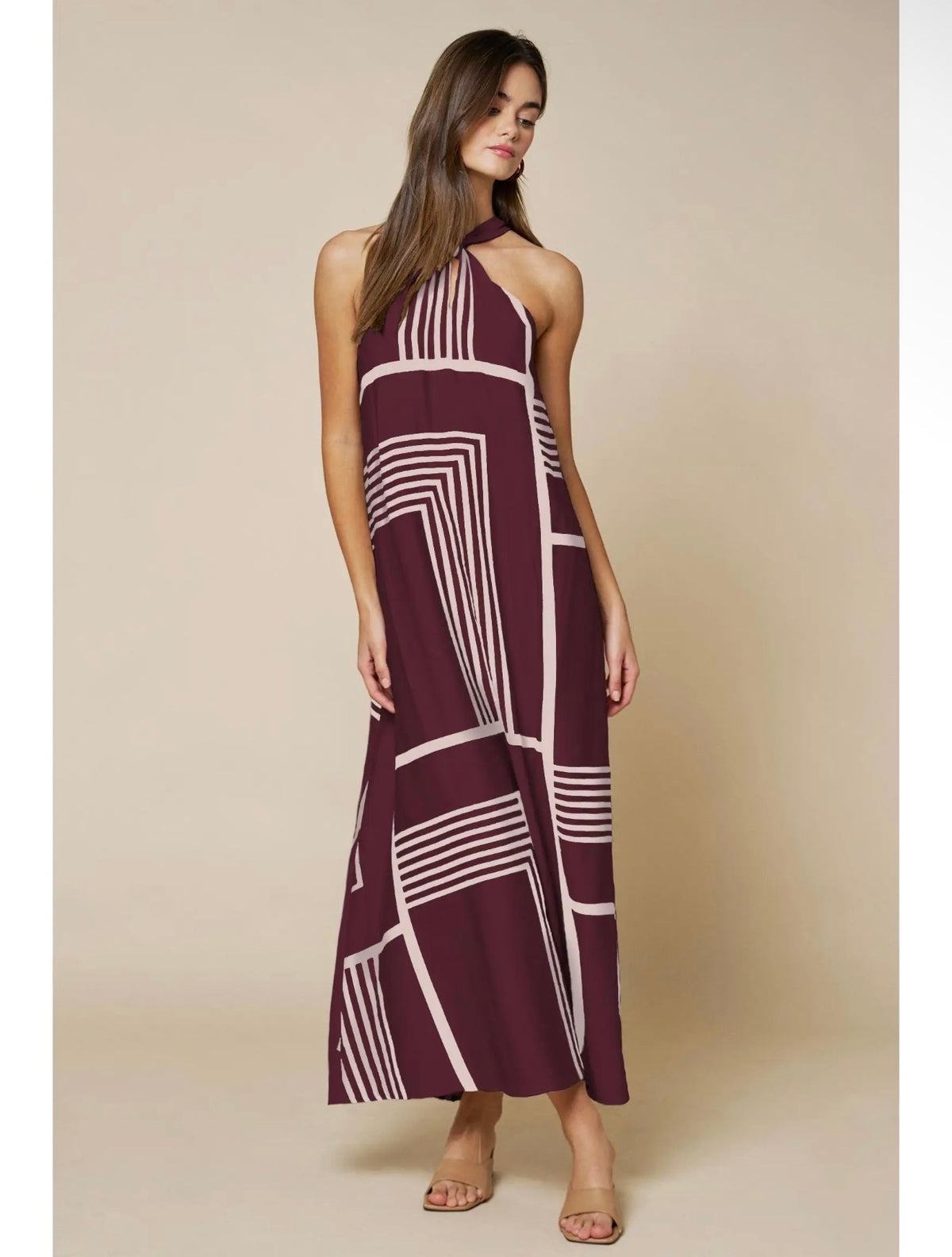 Geo Halter Dress