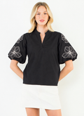 Megan Embroidery Sleeve Top