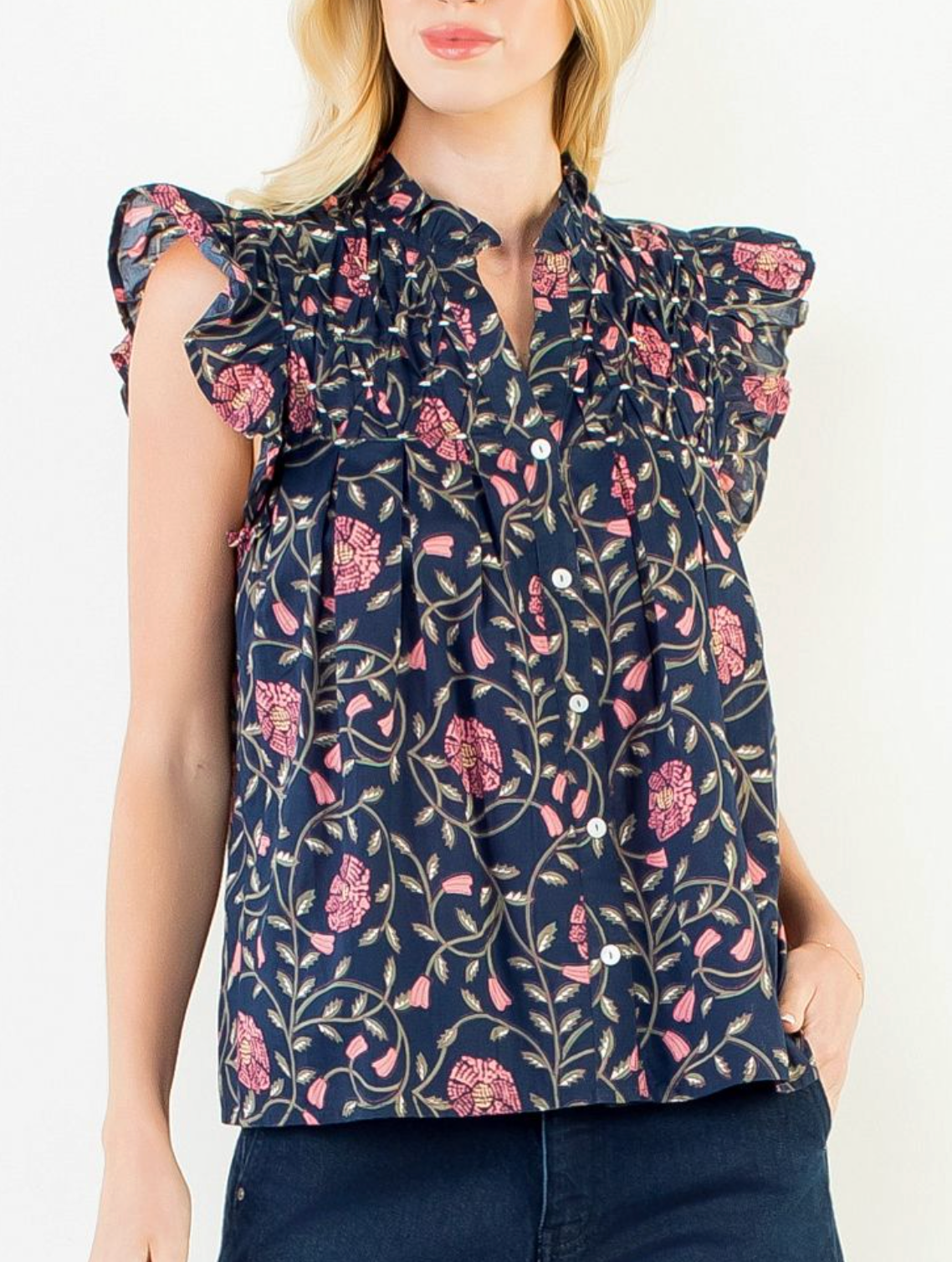 Christy flutter Sleeve Top