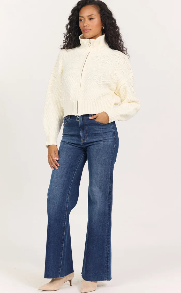 Chalet Cream Zip Sweater