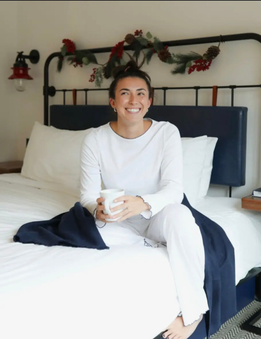 Pima Cotton Pajama Set - White