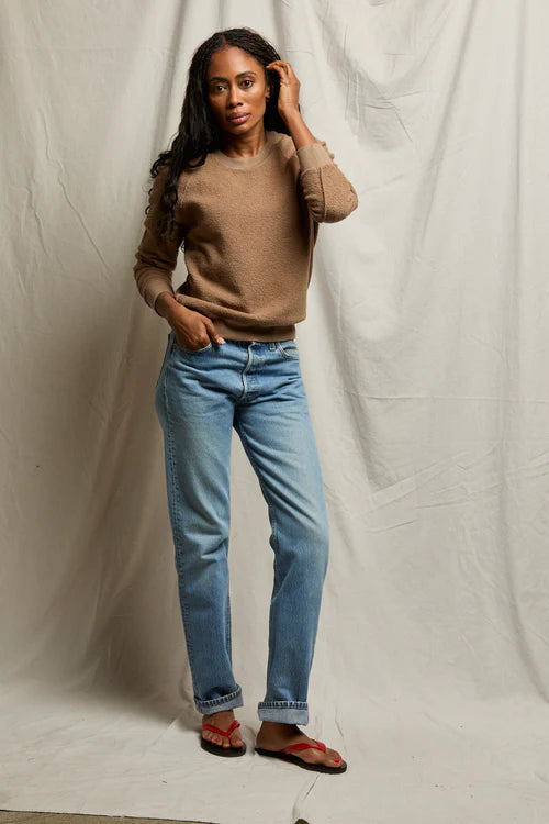 Ziggy Crew Neck Sweatshirt in Mocha