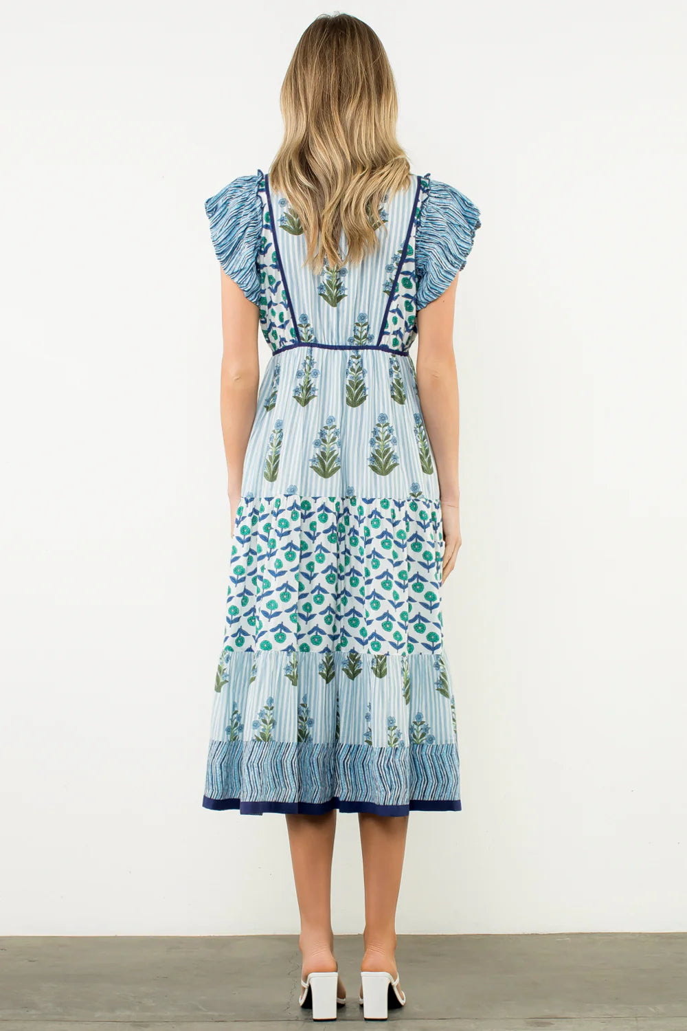 Taylor Flutter Sleeve Maxi Dress