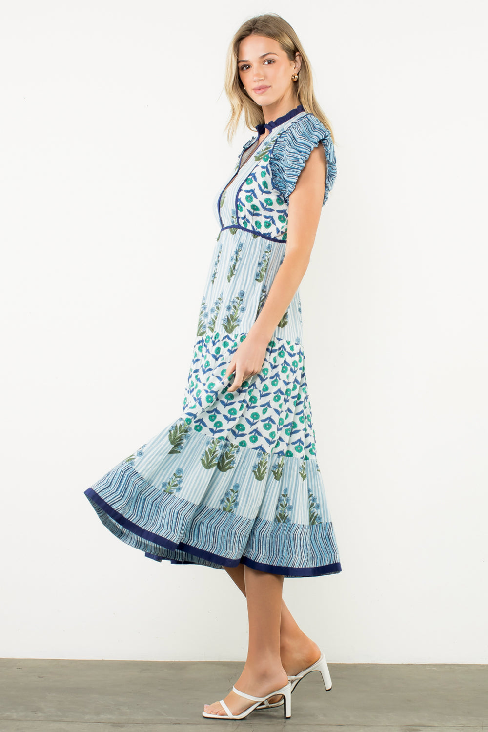 Taylor Flutter Sleeve Maxi Dress