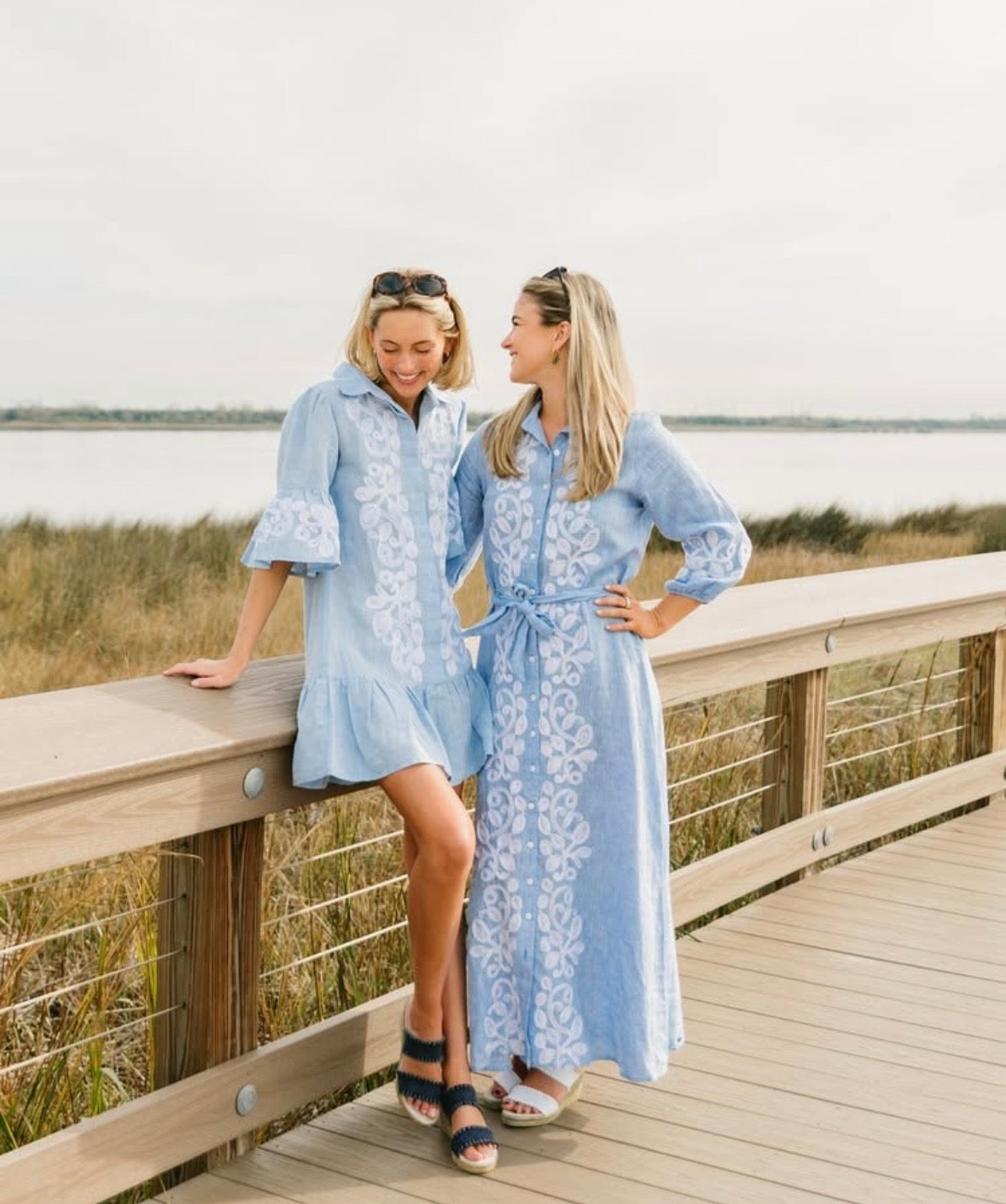 Helen Chambray Dress Blue