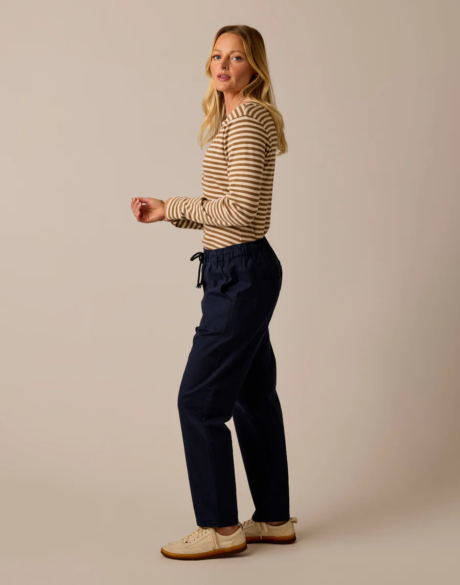 Zoe Twill Pant - Dark sapphire