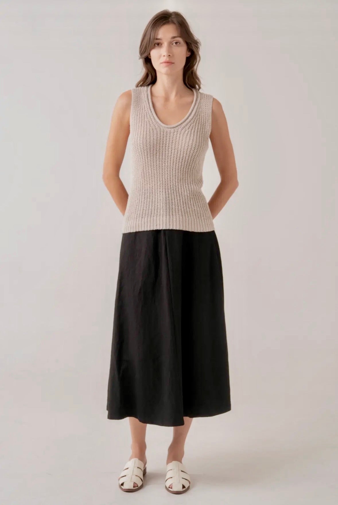 Sleeveless Knit Sweater Vest