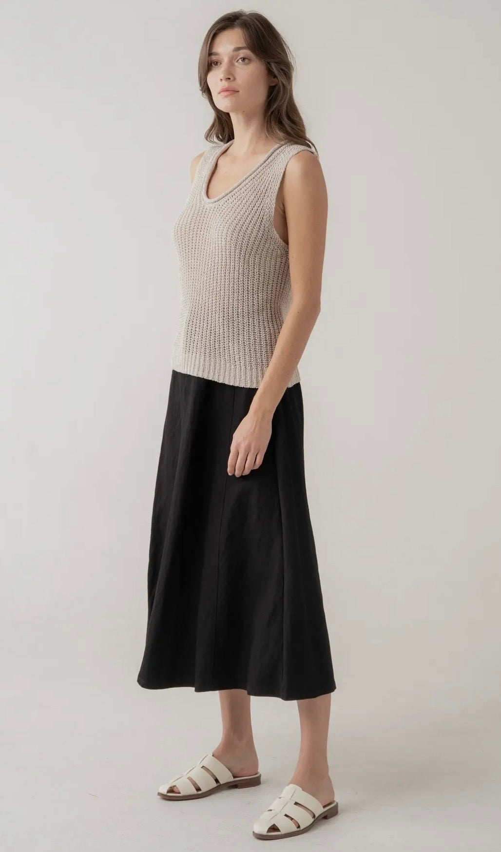 Sleeveless Knit Sweater Vest