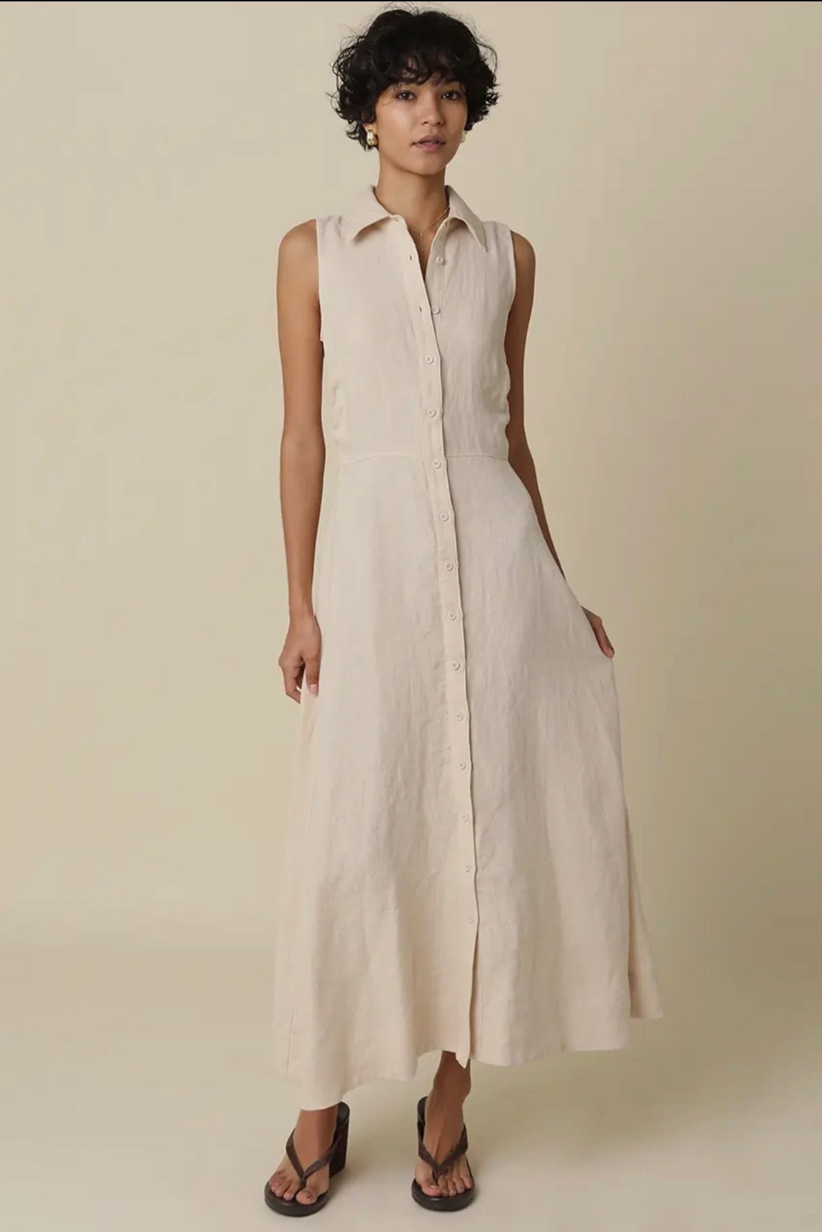 Aimme Linen Maxi Dress - L Aimme Linen Maxi Dress - L