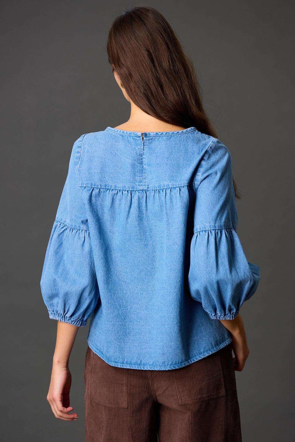 Audrey Denim Top
