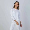 Elle Ruched Long Sleeve Tee In White