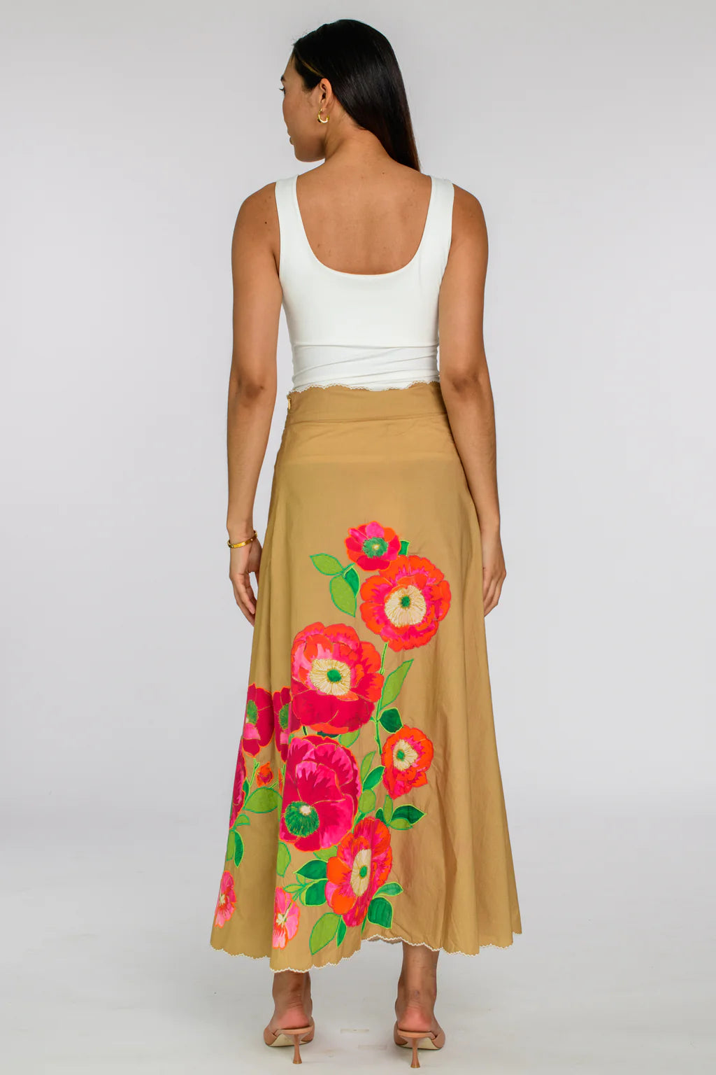 Poppy Patch Iced Coffee Skirt