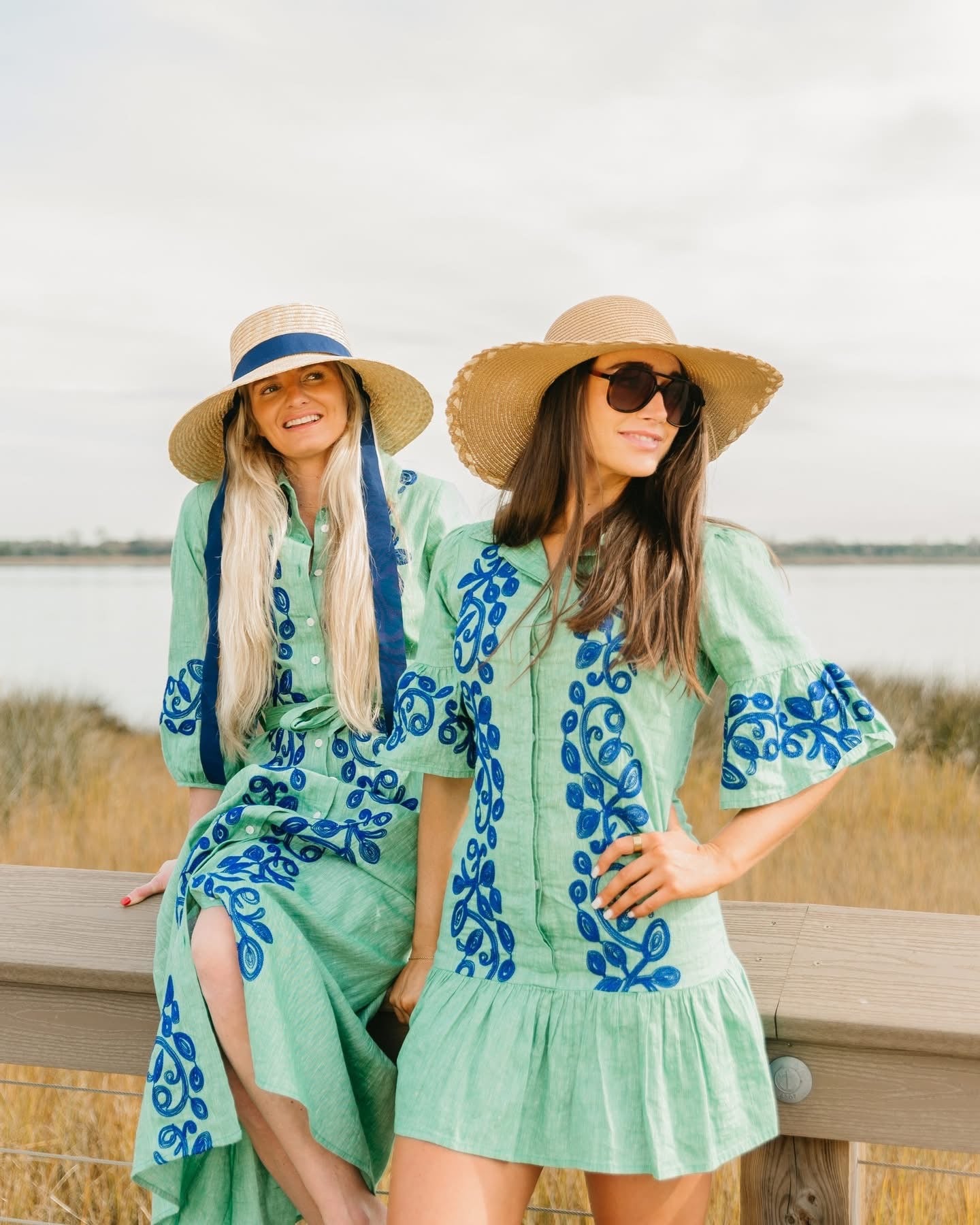 Helen Chambray Dress Green