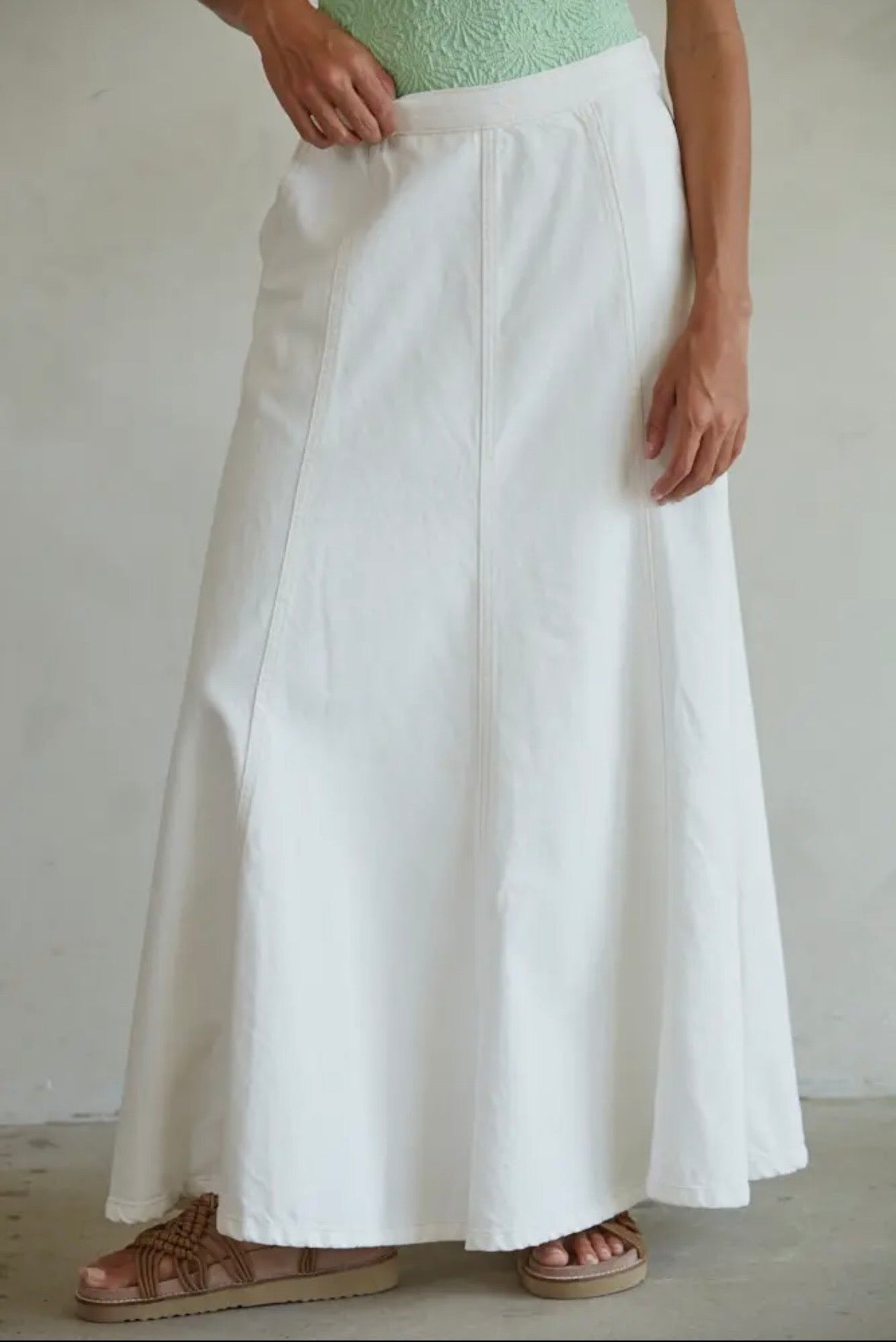 Denim, Maxi Flare Skirt