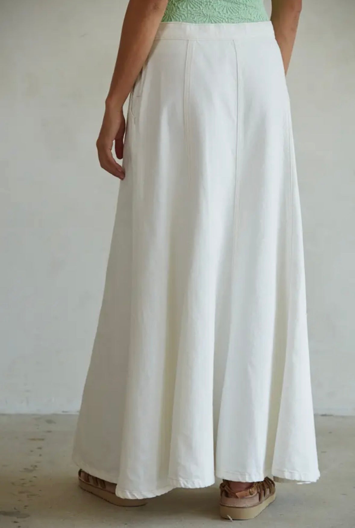 Denim, Maxi Flare Skirt