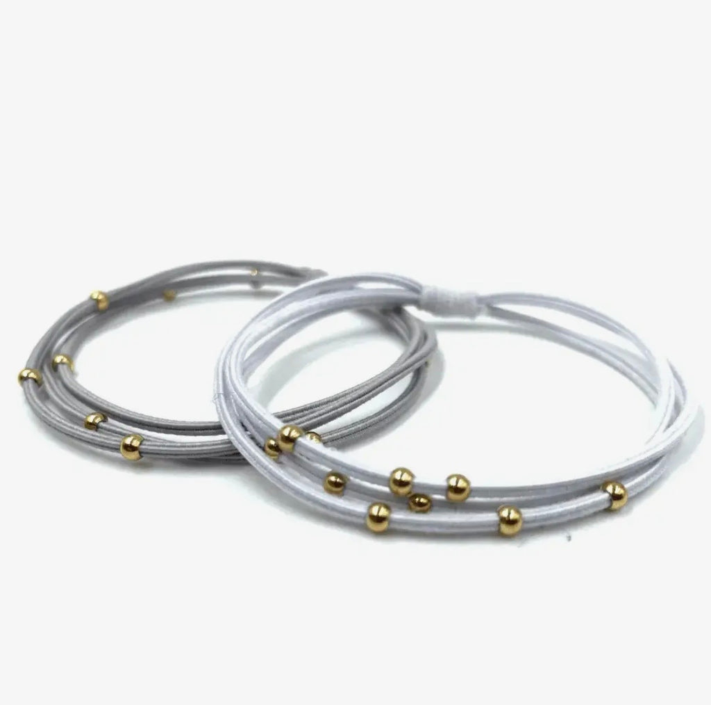 Bracelet Hair bands in Gray and White