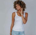 Double Layer Pima Cotton Tank in White