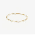 Petite Patterned Rice Pearl Bracelet