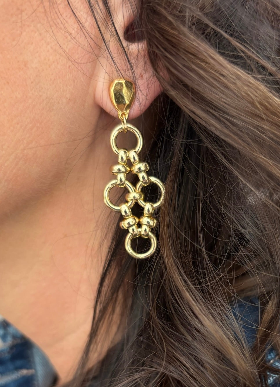 Bow Link Quad Earrings by Philip Allen Hefner Design