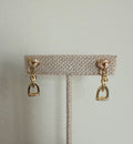 Pave Knot Stirrup Earrings by Philip Allen Heftner Design