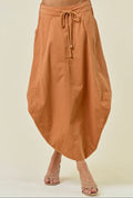 Side Tuck Midi Skirt
