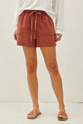 Dark Rust, Tencel Shorts