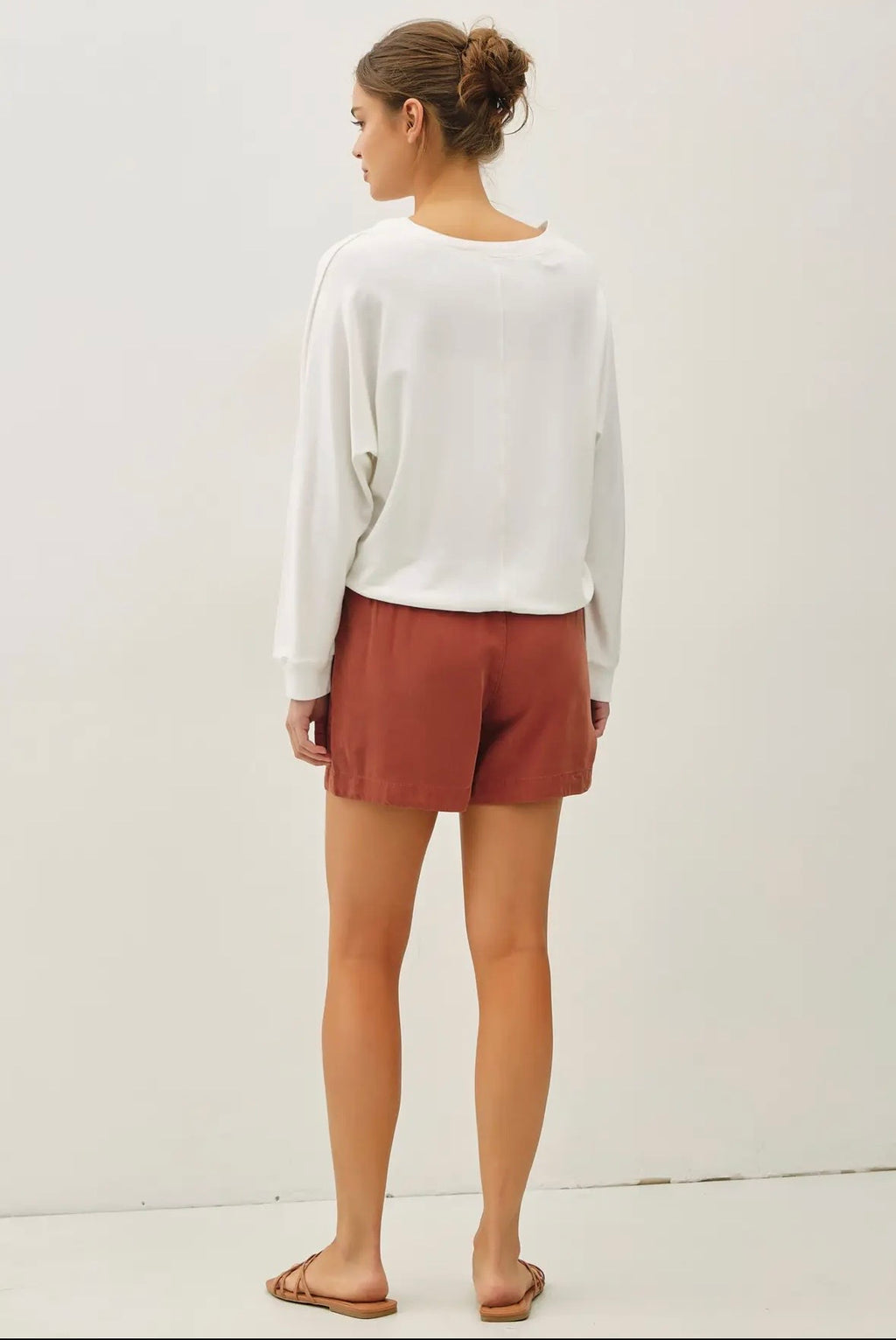Dark Rust, Tencel Shorts