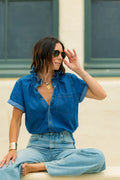 Quarantini Denim Top