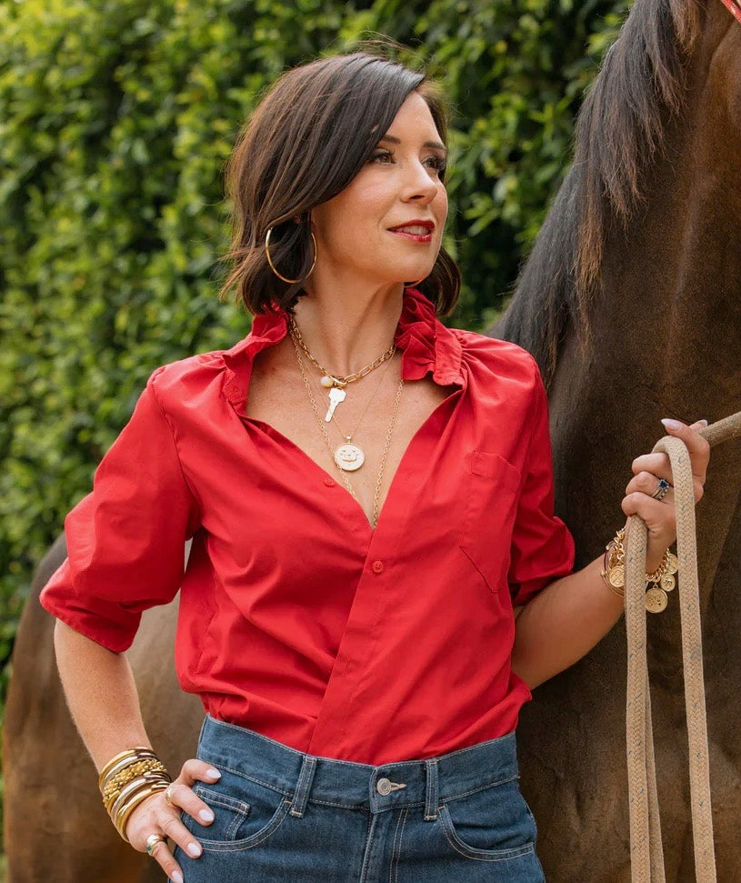 Southern Lover Red Blouse