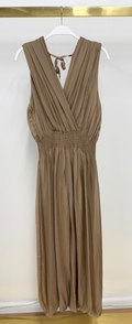 Carla - Silky Jumpsuit in Camel