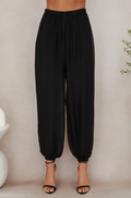 Gina - Silky Pants in black
