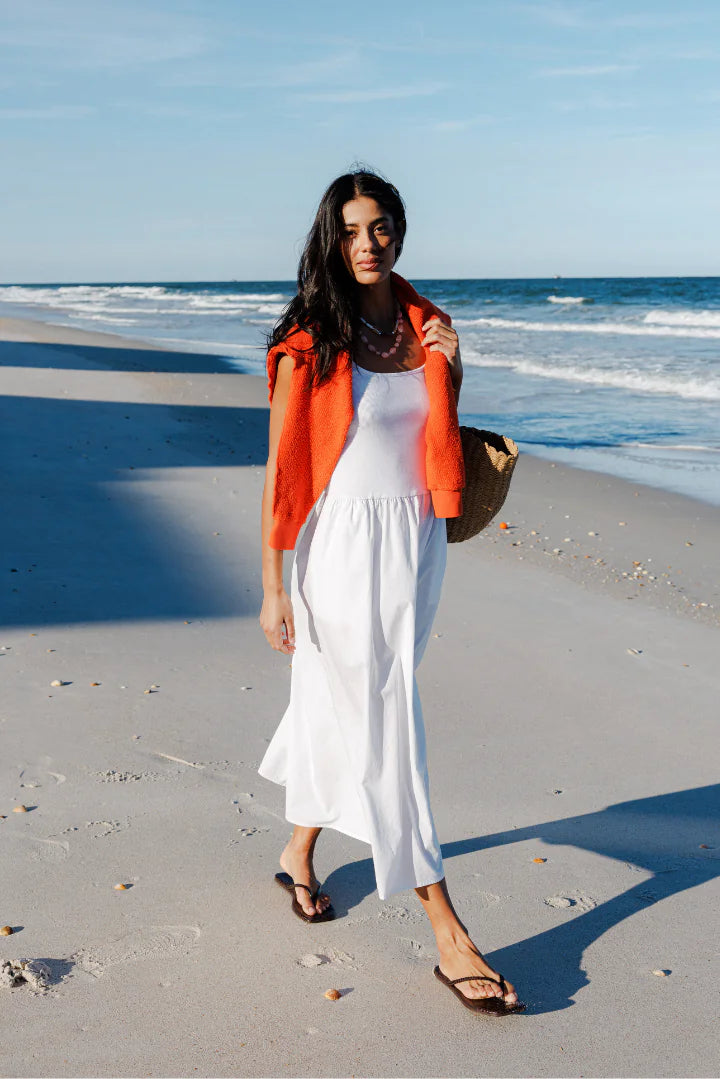 Fabiola Tank Dress in White