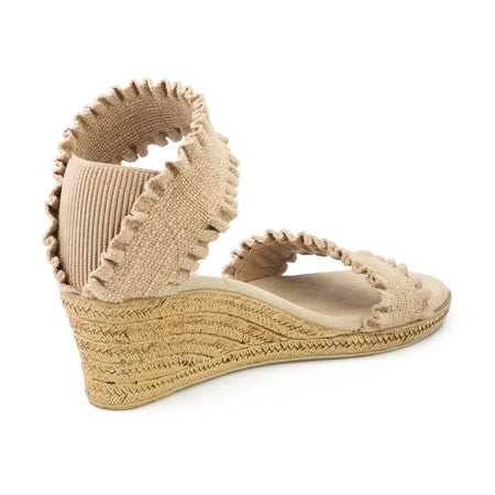 Mana Ruffle Wedge Sandal