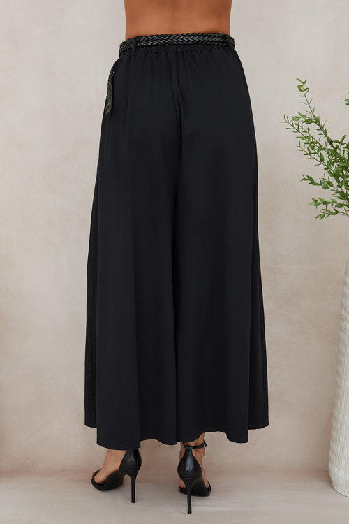 Betty Wide Leg Palazzo Pants in Black